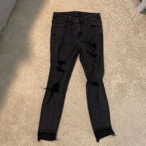 Distressed black jeans